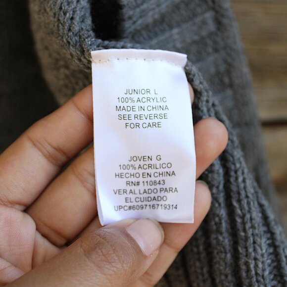 'l.e.i.' VINTAGE 2009 gray short sleeve hooded sweater vest cardigan - Picture 6 of 7